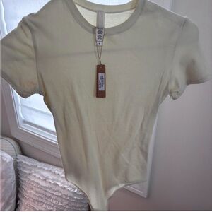 Skims bodysuit brand new in bone with tags on size medium #skims #bodysuit